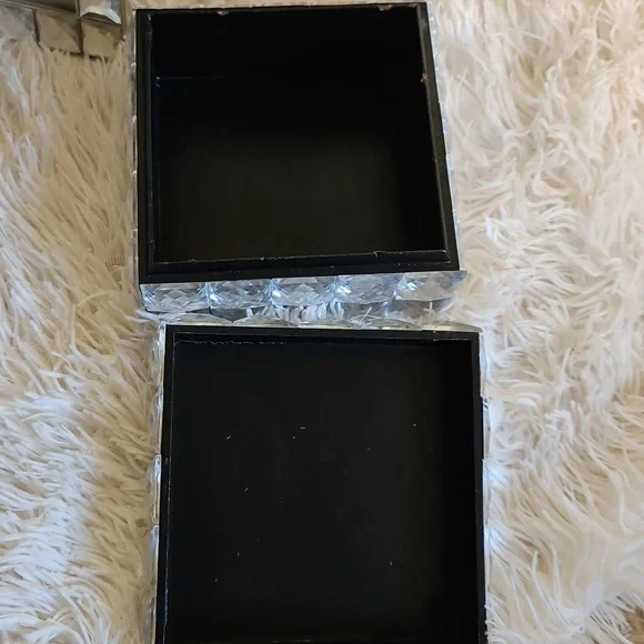 GEMSTONE BLING HOME DECOR SET PICTURE FRAME TRINKET BOXES - Picture 4 of 15